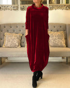 Chic Velvet Dress with Handy Pockets for Ultimate Comfort