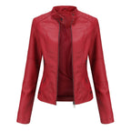 Collarless Biker Jacket