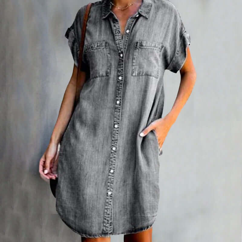 Rina - Stylish Denim Dress