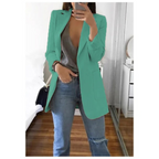 Women's Printed Double-Breasted Blazer - Ideal for Professional Wear