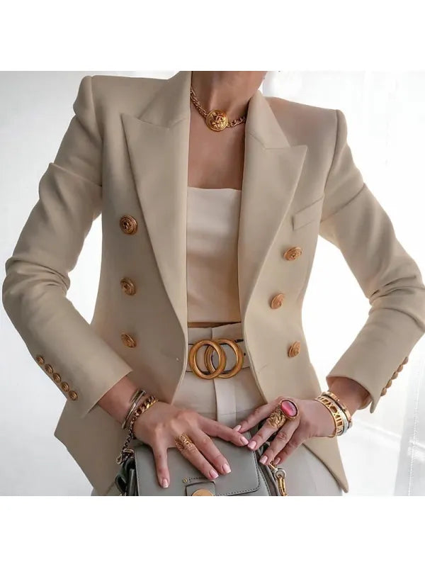 Stylish Blazer with Elegant Button Accents