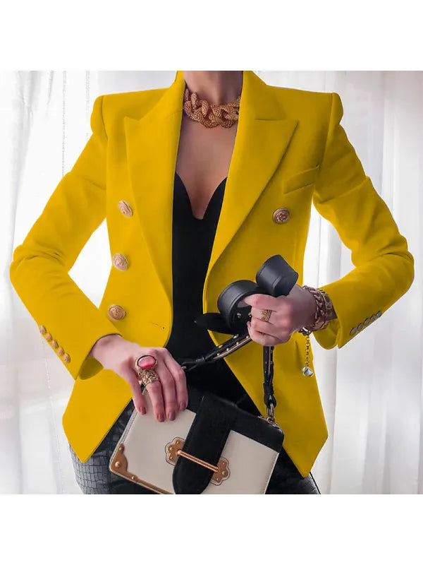 Stylish Blazer with Elegant Button Accents