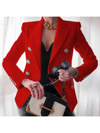 Stylish Blazer with Elegant Button Accents