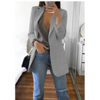 Women's Printed Double-Breasted Blazer - Ideal for Professional Wear