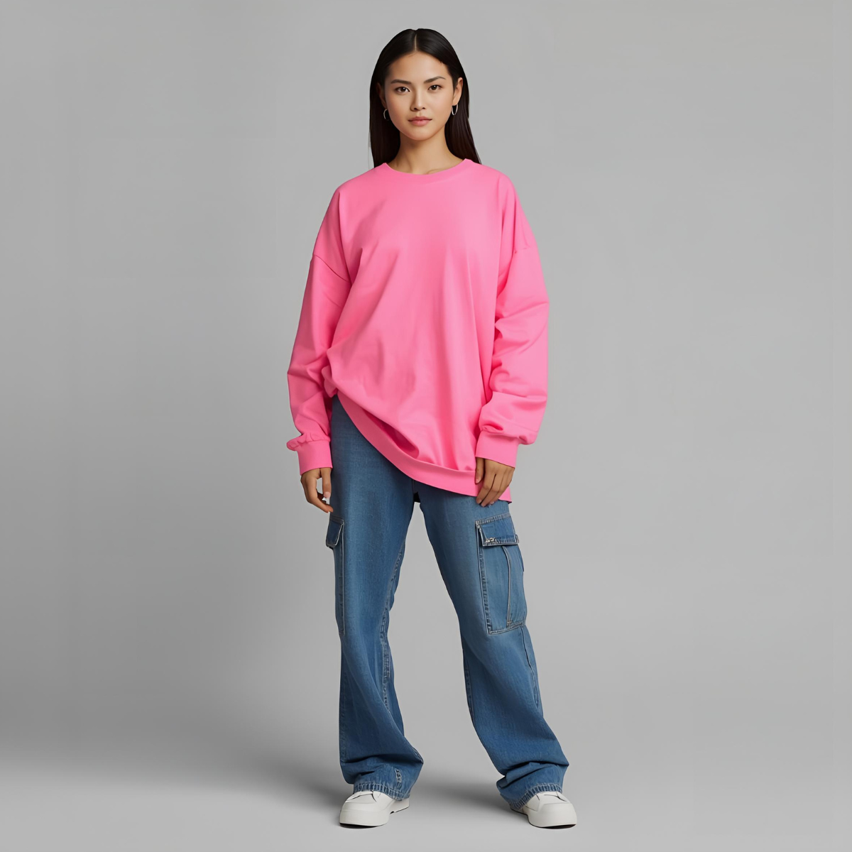 ROSELIA | Relaxed-Fit Long-Sleeve Shirt in Casual Pink