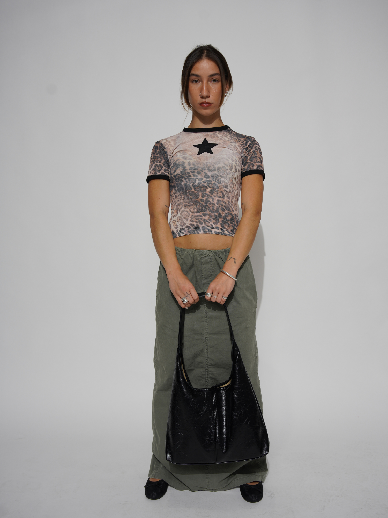 Retro Distressed Leather Tote Bag