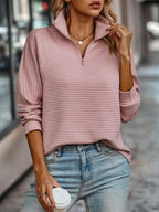 Solid Color V-Neck Sweater