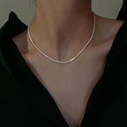 Women's Celestial Necklace with Silver Double Chain
