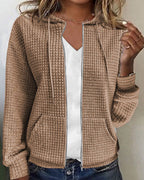 Women's Hooded Zip-Up Cardigan