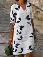 Women's Half Sleeve Floral Print Dress