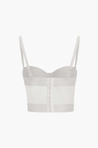 Underwire Mesh Bustier Blouse