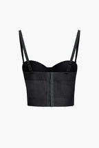 Underwire Mesh Bustier Blouse