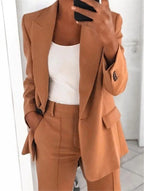 Blazer and Wide-Leg Trouser Ensemble