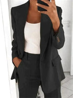 Blazer and Wide-Leg Trouser Ensemble