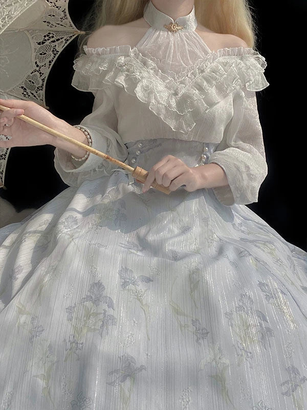 Elegant Midi Dress Inspired by Belle Époque Style