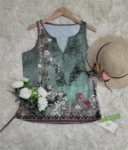 Floral Watercolor Sleeveless Top
