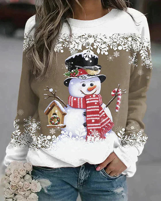 Freda - Colorful Snowman Sweater Design