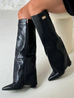 Emily | Women’s Leather Thigh-High Boots with Buckle