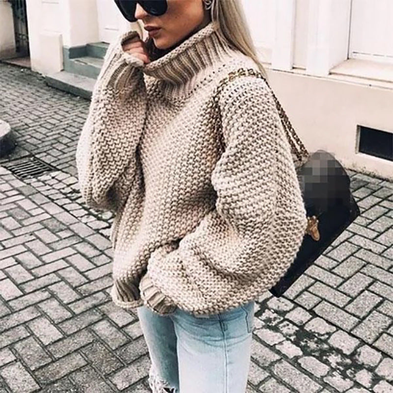 Bella | Women’s Chunky Knit Turtleneck Sweater