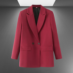 Classic Double-Breasted Women's Blazer for Professional Attire