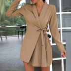 Timeless Solid Blazer Dress