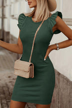 Travel-Friendly Compact Dolman Sleeve Mini Dress