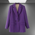 Classic Double-Breasted Women's Blazer for Professional Attire