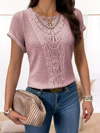 Stylish Lace T-Shirt with Fashionable Details