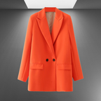 Classic Double-Breasted Women's Blazer for Professional Attire