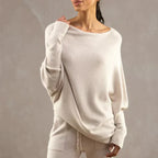Asira - Off-Center Draped Sweater