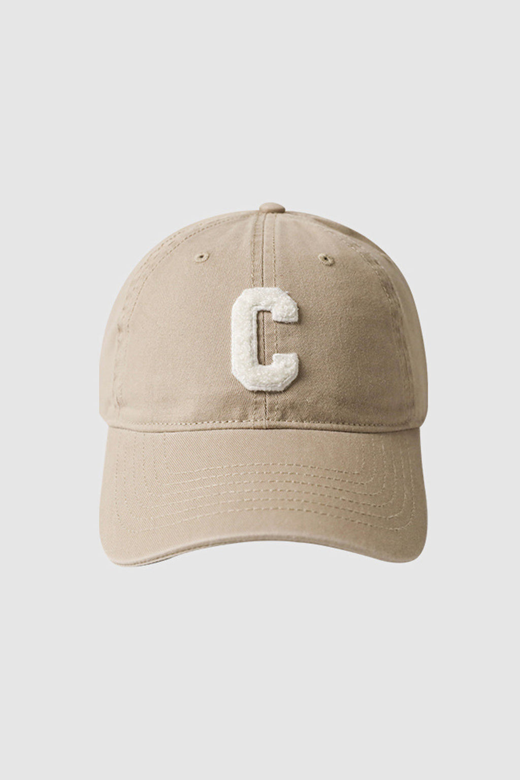 Embroidered Cap with Letter C Design