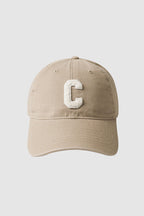 Embroidered Cap with Letter C Design
