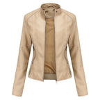 Collarless Biker Jacket
