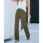 Flexible High-Waisted Stretch Trousers