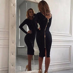 Bernadeth Bodycon Dress with Elegant Full-Length Back Zipper