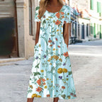 Stylish Floral Dress with Tummy Control