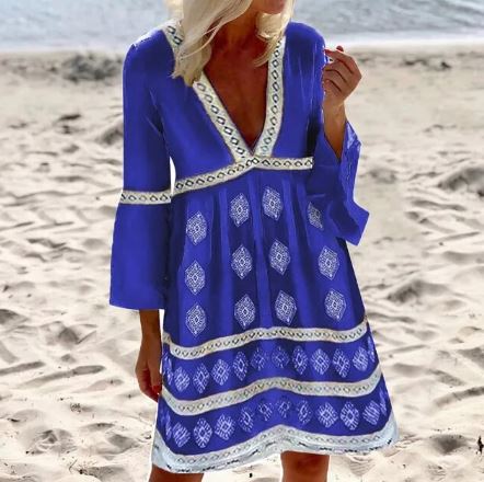 Easygoing Summer Dress with Batwing Sleeves