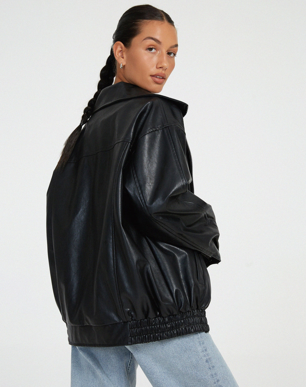 Ruby | Women’s Oversized Leather Bomber Jacket