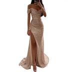 Elegant V-Neck Evening Dress