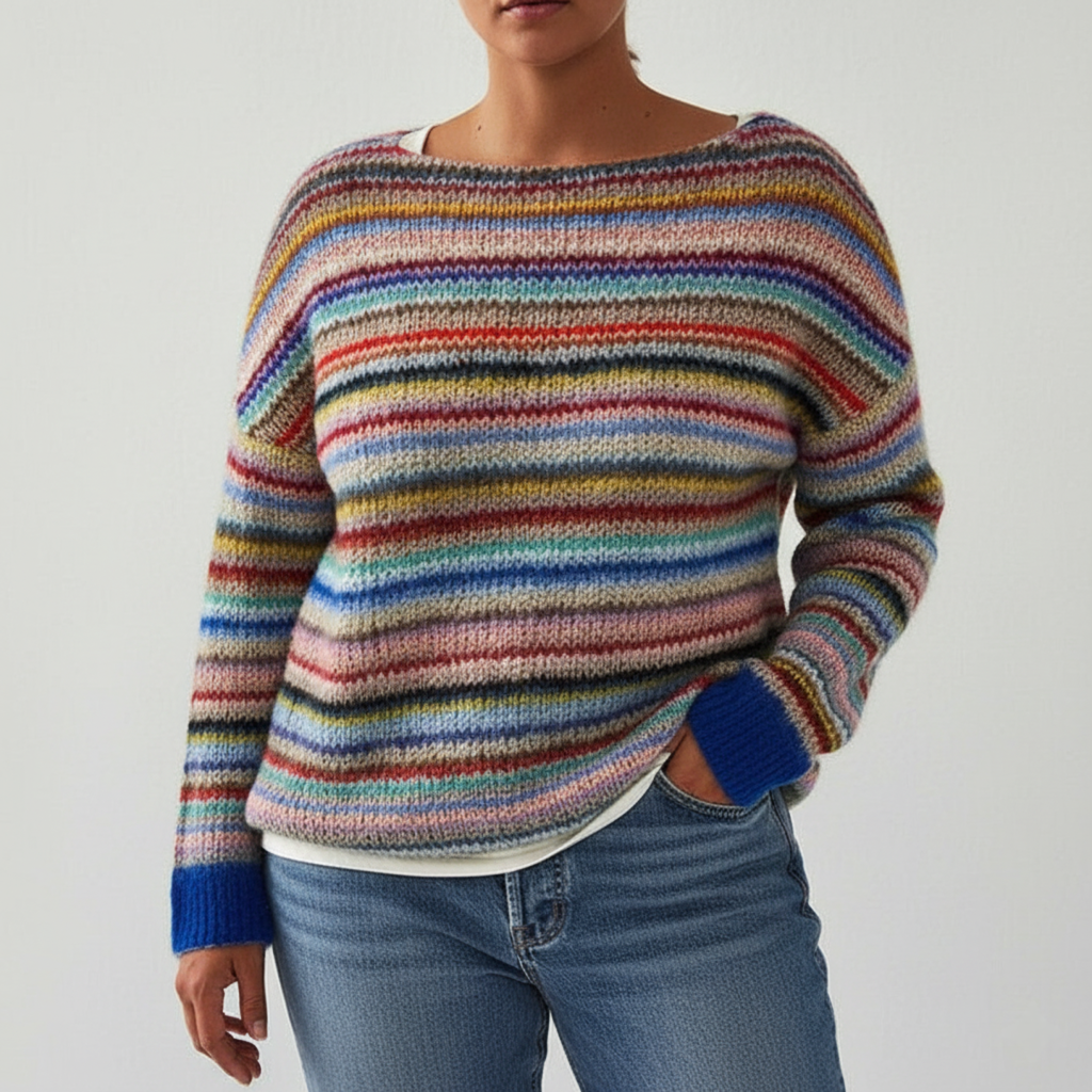 Vibrant Plus Size Women's Knit Sweater