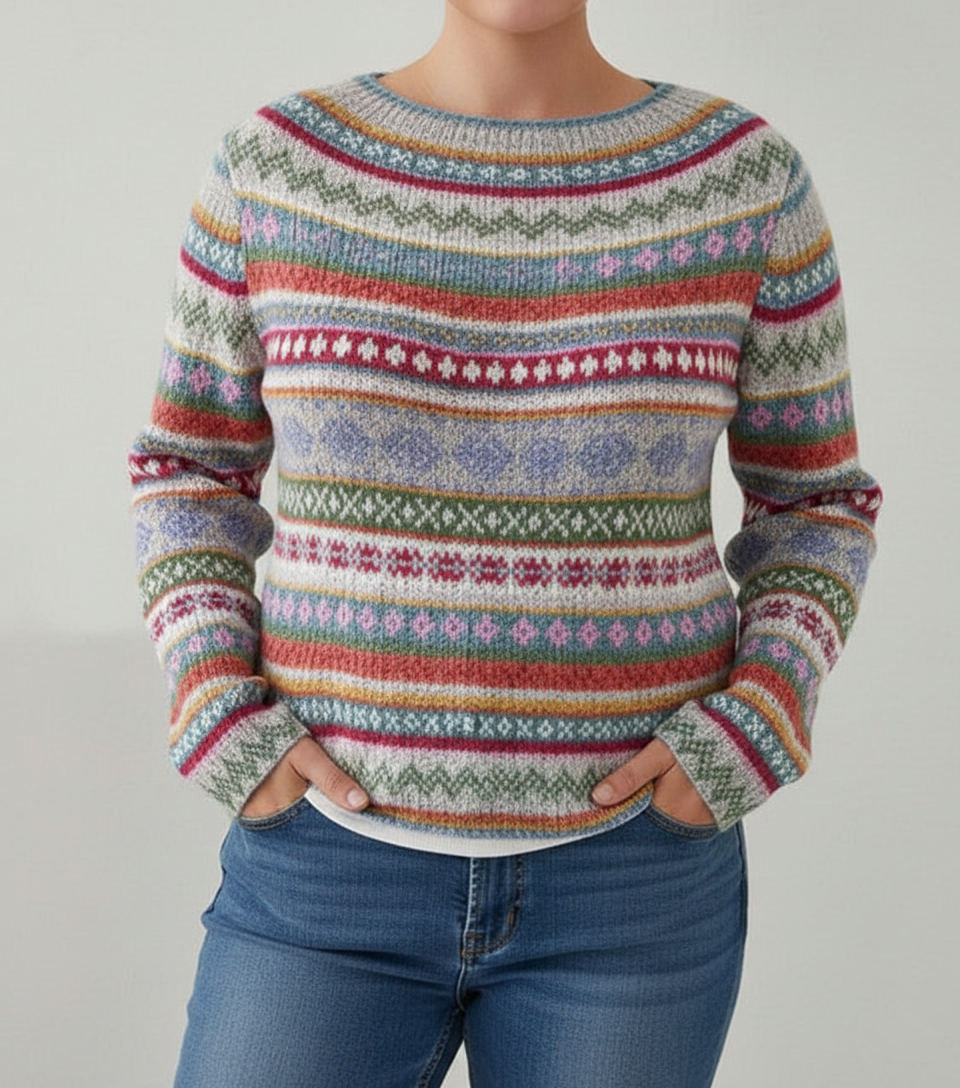 Vibrant Plus Size Women's Knit Sweater