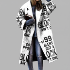 Plus Size Women's Long Wool Overcoat