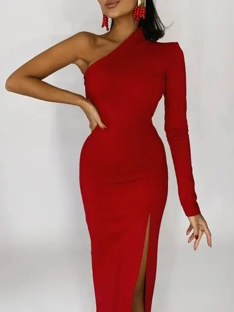 Elegant One-Shoulder Chic Dress