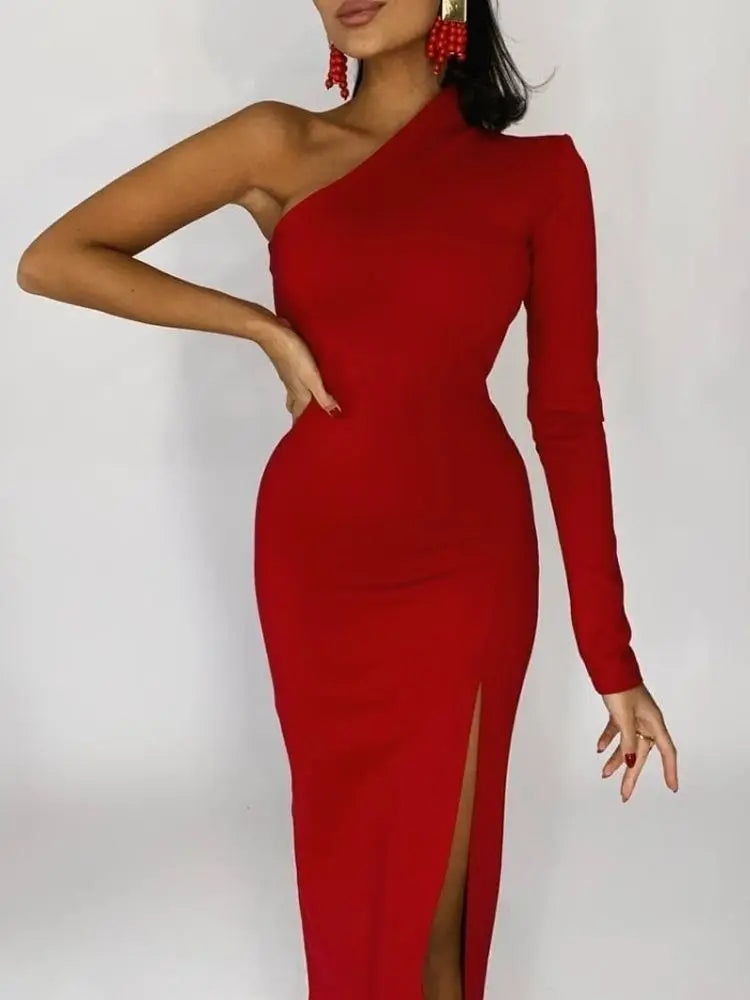 Elegant One-Shoulder Chic Dress