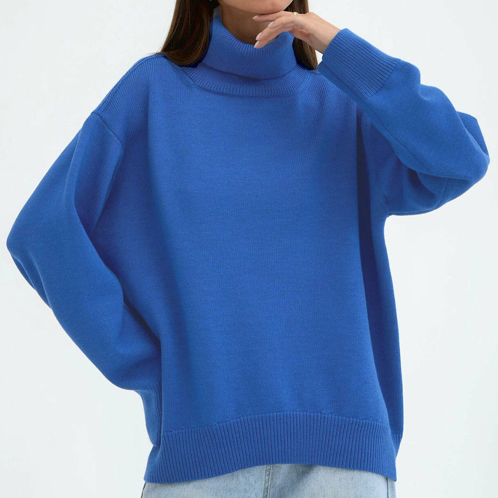 Women's Oversized Turtleneck Sweater in Basic Knit