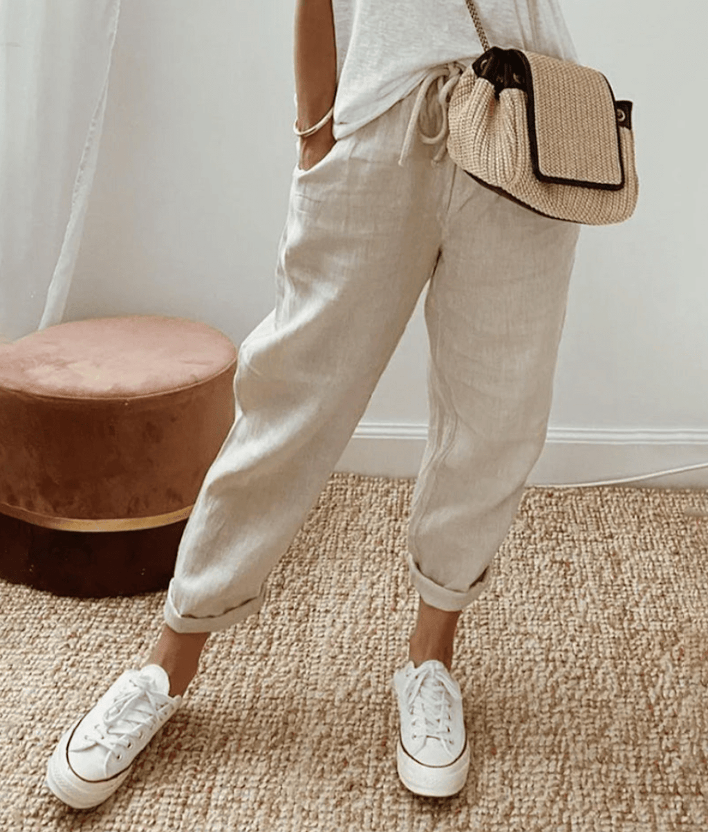 Stylish Cotton-Linen Pants