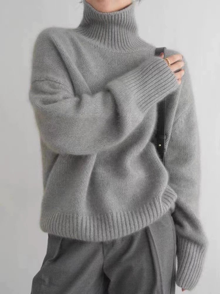 Stylish Women's Knit Turtleneck Jumper