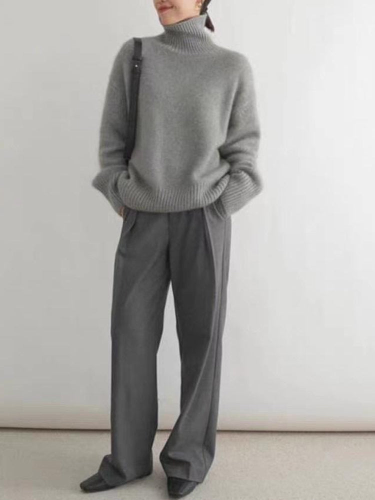 Stylish Women's Knit Turtleneck Jumper