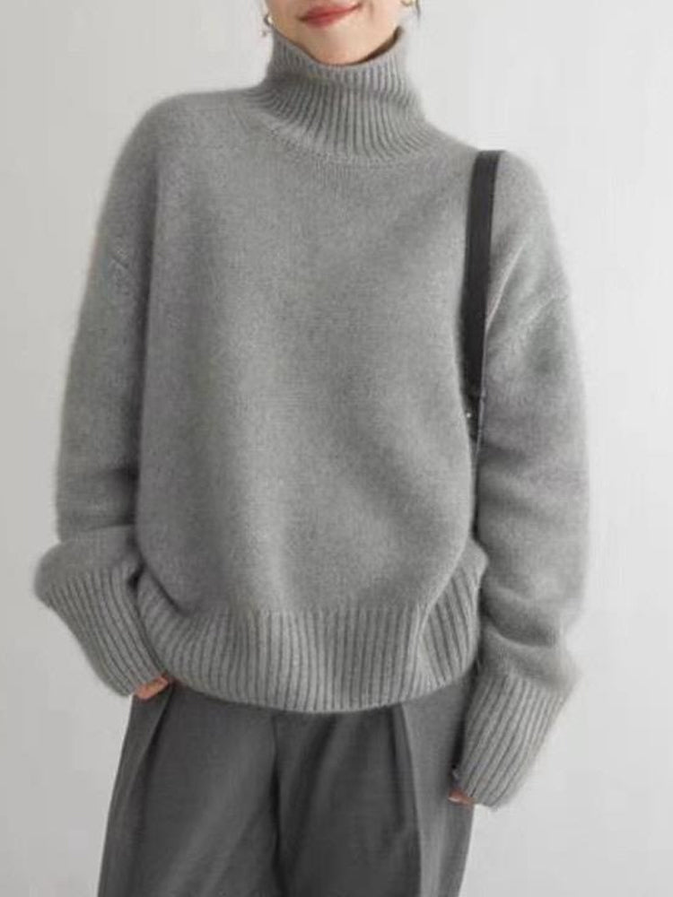 Stylish Women's Knit Turtleneck Jumper