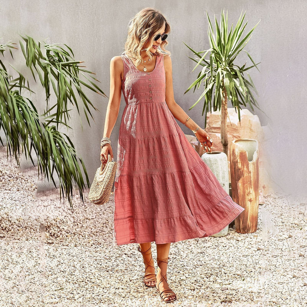 Joebelle Sleeveless Midi Dress for Summer